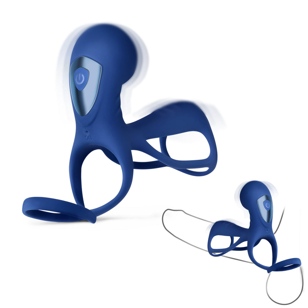 Powerful Multi-speed Rechargeable Vibrating Cock Ring – Stretchy Design For Delayed Ejaculation