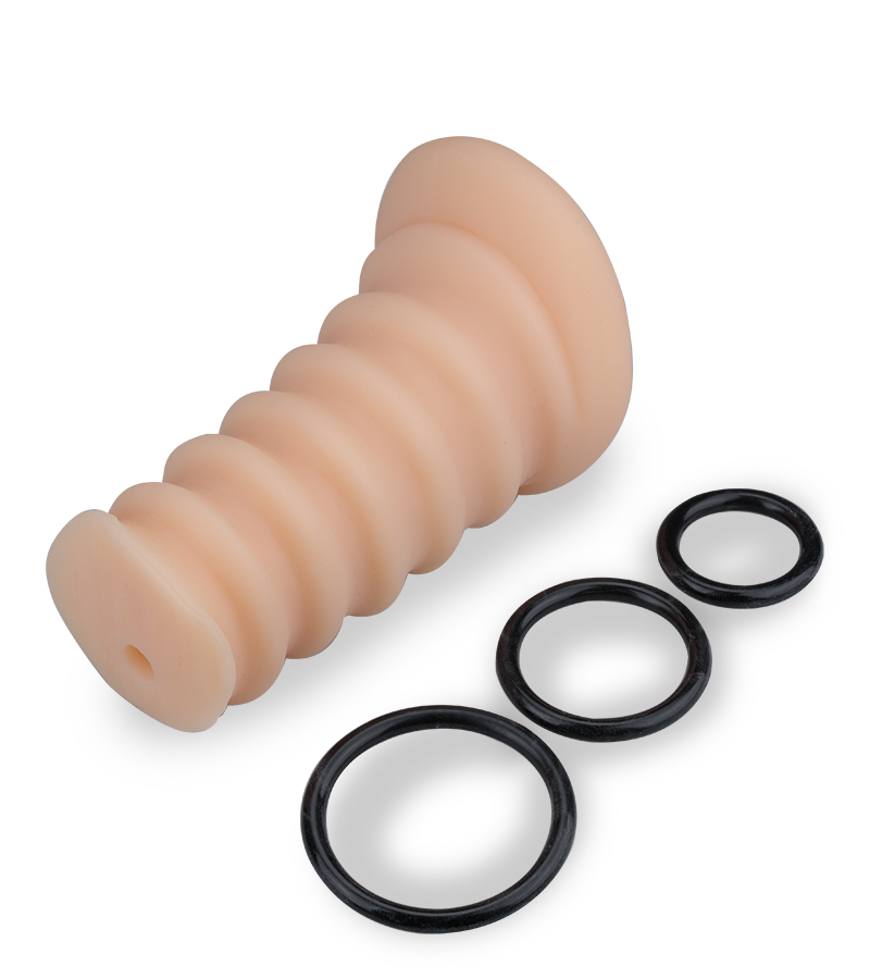 2-in-1 pocket pussy and 3 cock rings