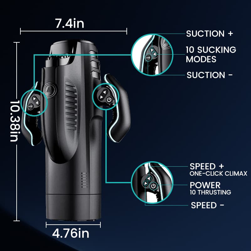 New Leten Bermuda Automatic Heating 10 Vibrating & Sucking Handheld Male Masturbator