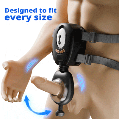 【Fits all sizes】LustGear Belt-Driven Vibrating Stroker Masturbator