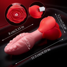 Load image into Gallery viewer, Sera - Tongue-Shaped 360° Rotating Anal Plug with Rose Base for Women &amp; Men