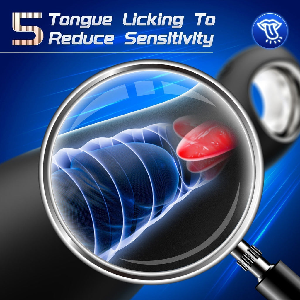 360°Wrapped 5x10-Mode Tongue Licking Vibrating for Enhanced Training Male Masterubaters Mens Mastusbator Adult Toys Penis Vibrator for Man Sex Doll