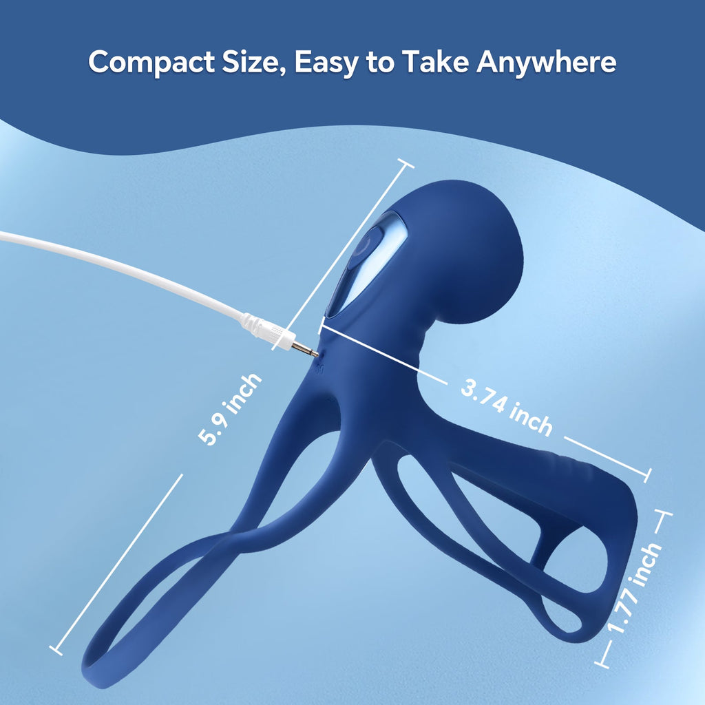 Powerful Multi-speed Rechargeable Vibrating Cock Ring – Stretchy Design For Delayed Ejaculation