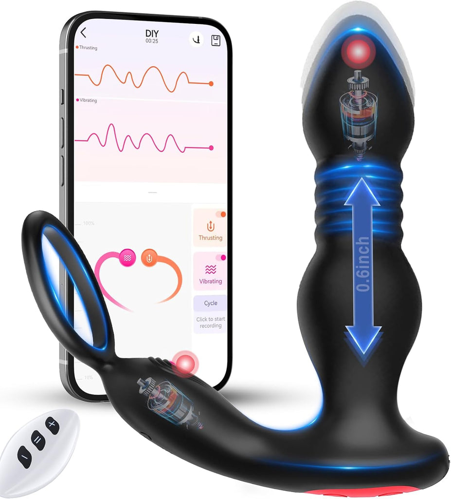 PAROS App-Controlled Thrusting Prostate Massagers with Cock Ring