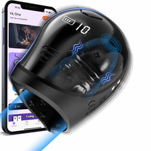 Load image into Gallery viewer, 360° Wrapping Glans Trainer 10x Vibrating Penis Stroker with LCD APP Control