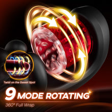 Load image into Gallery viewer, 4 IN 1 Male Masturbator 9X Rotating 360° Licking Clamping Glans Vibrator