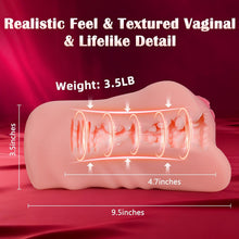 Load image into Gallery viewer, Realistic Skin-Safe 9X Automatic Thrusting &amp; Vibrating Pocket Pussy