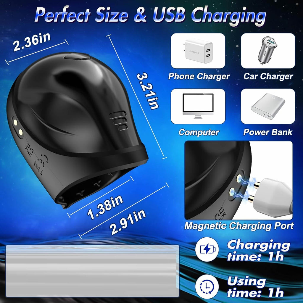 360° Wrapping Glans Trainer 10x Vibrating Penis Stroker with LCD APP Control