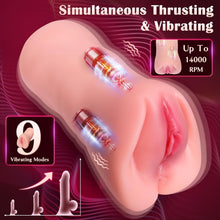 Load image into Gallery viewer, Realistic Skin-Safe 9X Automatic Thrusting &amp; Vibrating Pocket Pussy