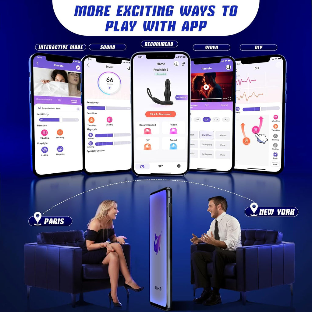 PAROS App-Controlled Thrusting Prostate Massagers with Cock Ring