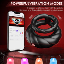 Load image into Gallery viewer, Mighty Grip - 10 Frequency Vibration Dual Limitation Silicone Penis Ring