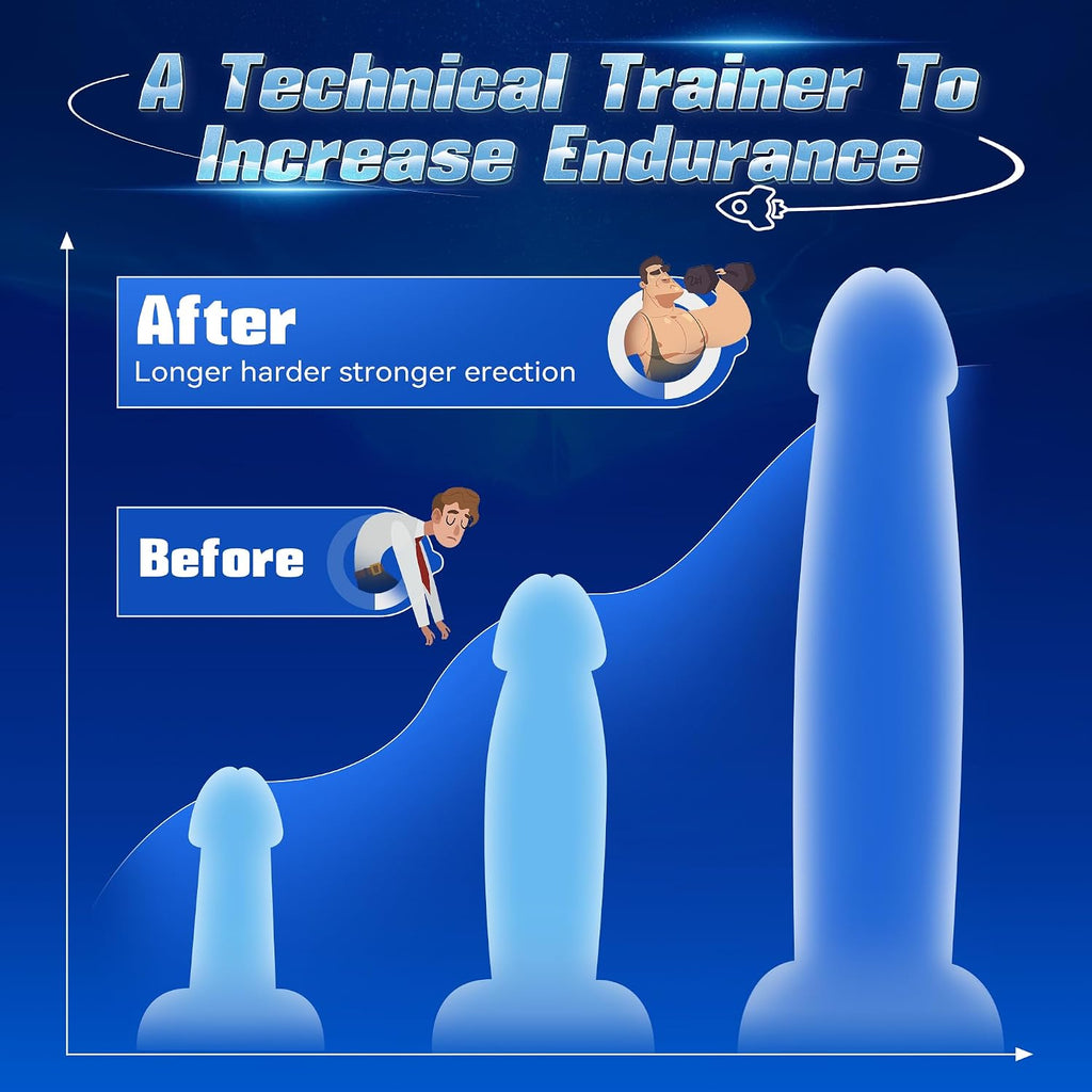 3 Motors Vibrating Male Stroker 10X Licking For Glan Training