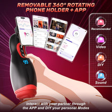 Load image into Gallery viewer, LCD Display 9 Sucking &amp; Vibrating Phone Holder Blowjob Machine