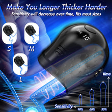 Load image into Gallery viewer, 360° Wrapping Glans Trainer 10x Vibrating Penis Stroker with LCD APP Control