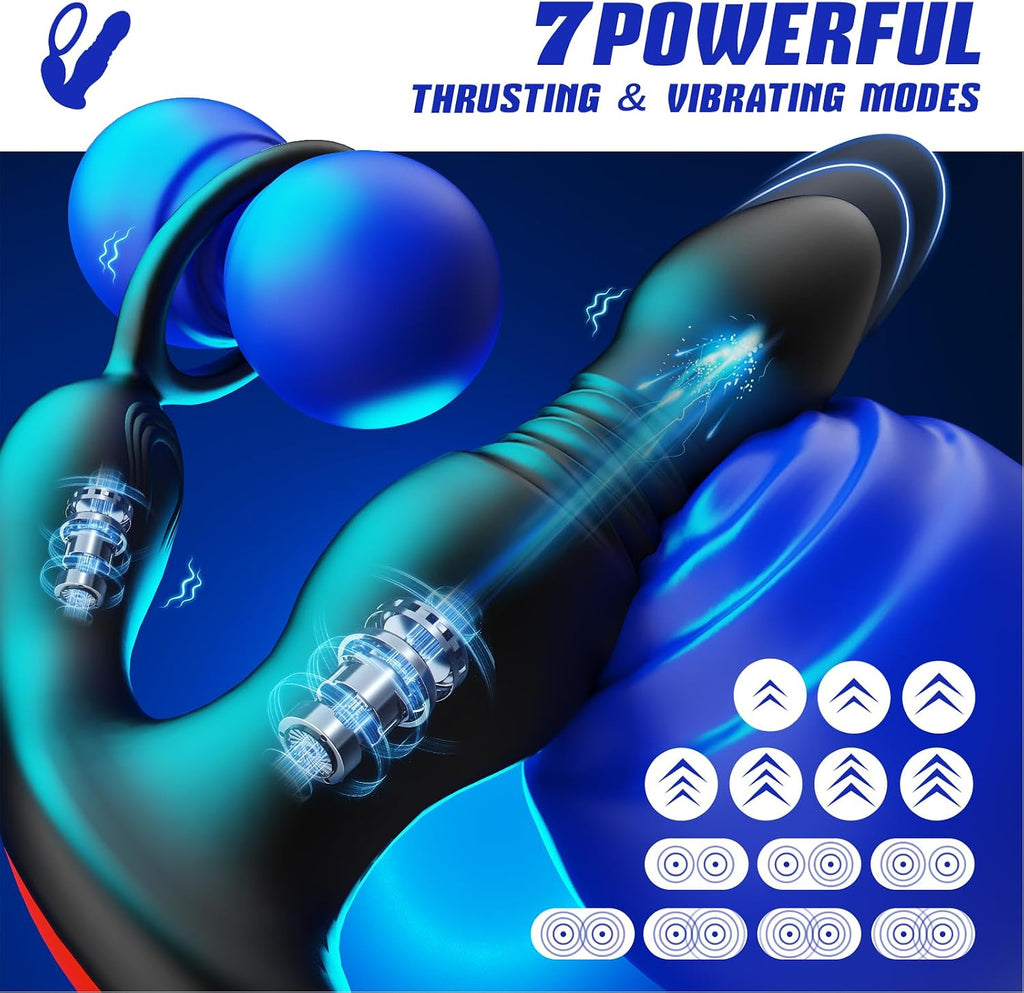 PAROS App-Controlled Thrusting Prostate Massagers with Cock Ring