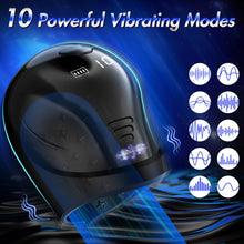 Load image into Gallery viewer, 10X Vibrating 360° Wrapping Glans Blowjob Trainer with LCD APP Control