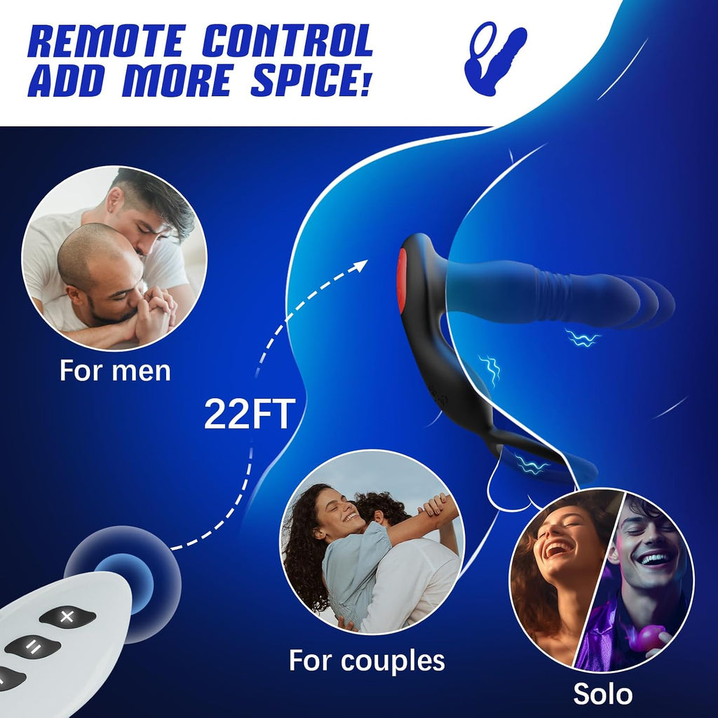 PAROS App-Controlled Thrusting Prostate Massagers with Cock Ring