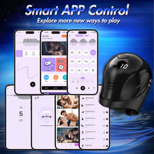 Load image into Gallery viewer, 360° Wrapping Glans Trainer 10x Vibrating Penis Stroker with LCD APP Control