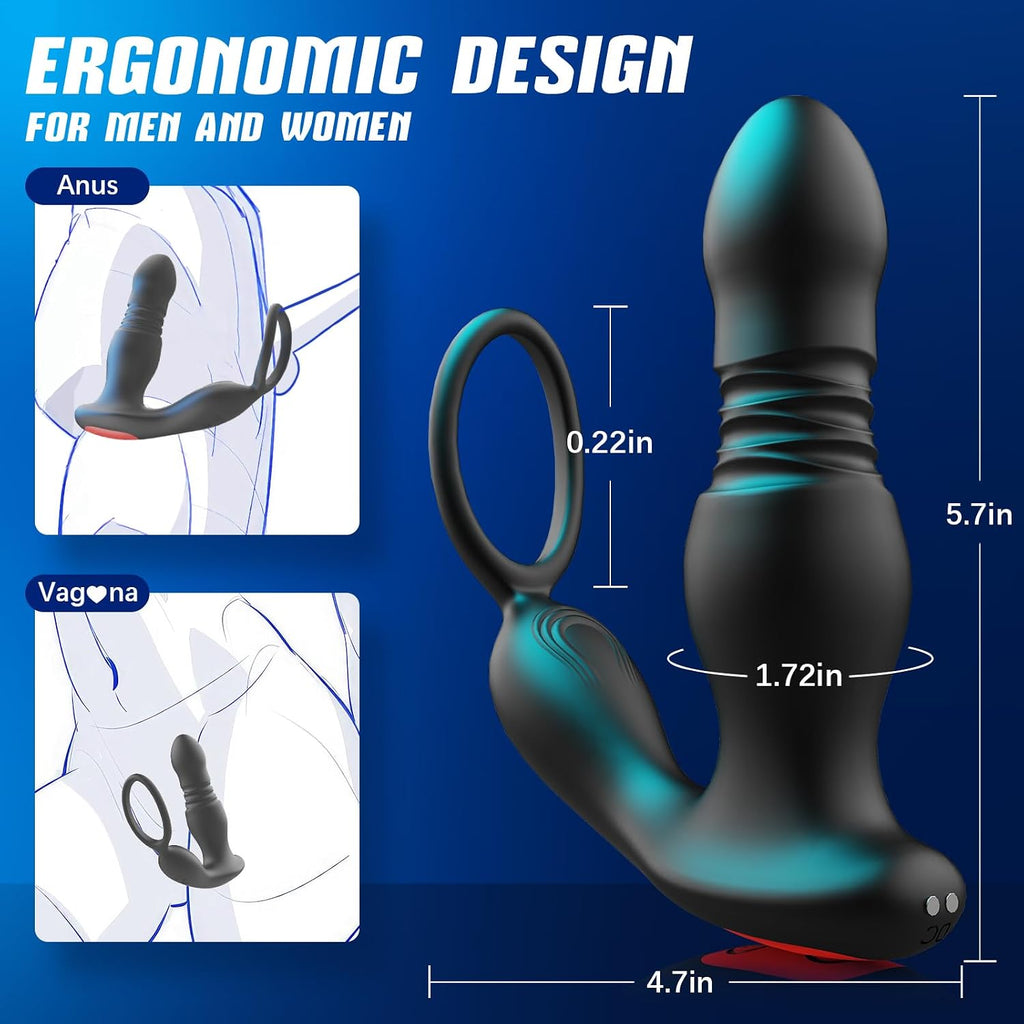 PAROS App-Controlled Thrusting Prostate Massagers with Cock Ring