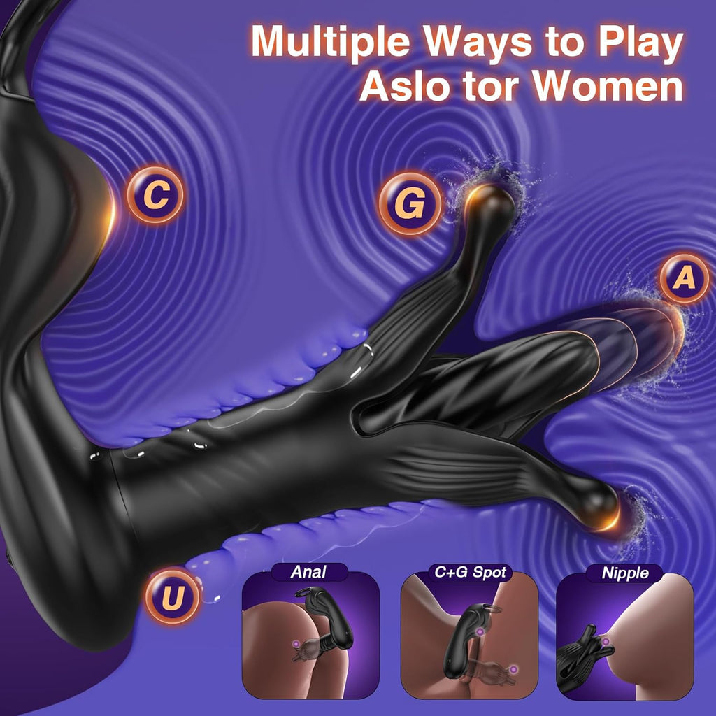 9 Tension Shock Flapping Prostate Massager Anal Toys