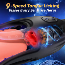 Load image into Gallery viewer, 9X Licking Vibrating Double-Ended Penis Trainer 360° Wrapped Stimulation Male Masturbator