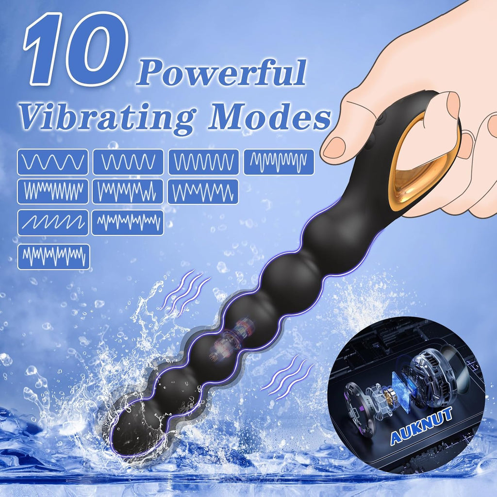 Beadwave 10x Modes Prostate Massager Flexible Anal Beads