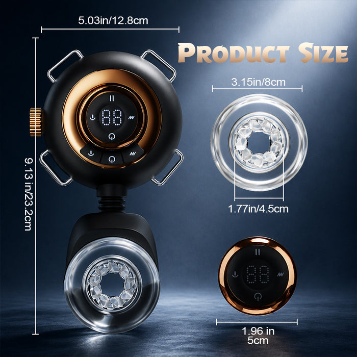 Hazel - Wearable Male Masturbator 3-in-1 9 Thrusting Rotating Vibrating Sex Toy for Men Stroker