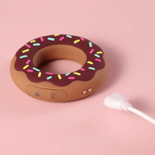 Load image into Gallery viewer, Doughnut Heating Vibrating Cock Ring