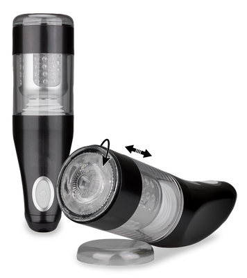 Automatic rotating and thrusting masturbator