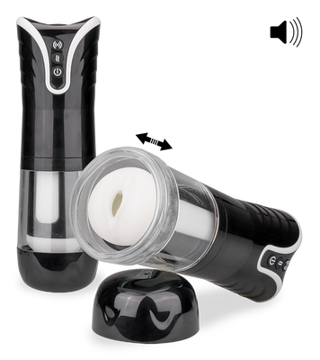 Automatic vibrating and thrusting masturbator