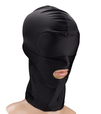 BDSM blackout hood with mouth opening