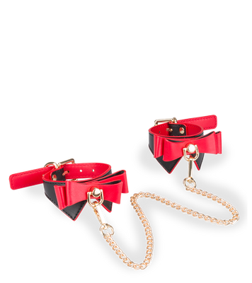 Be Mine bow tie ankle cuffs
