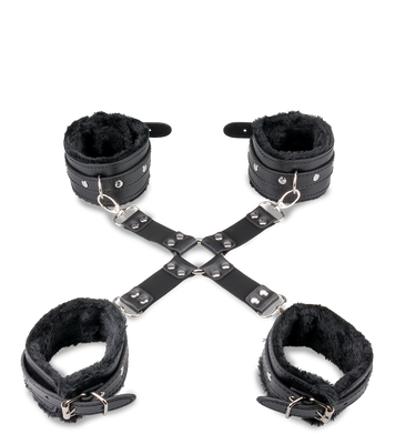 Bondage cross tie restraints