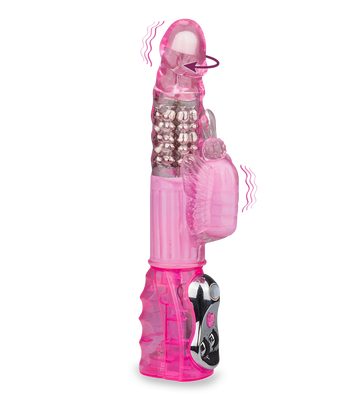 Butterfly extra-girthy rabbit vibrator