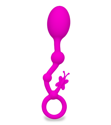 Butterfly silicone anal beads