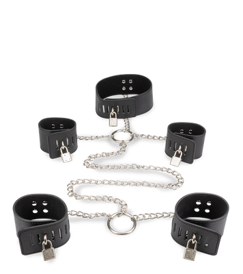 Cross handcuffs with submission collar