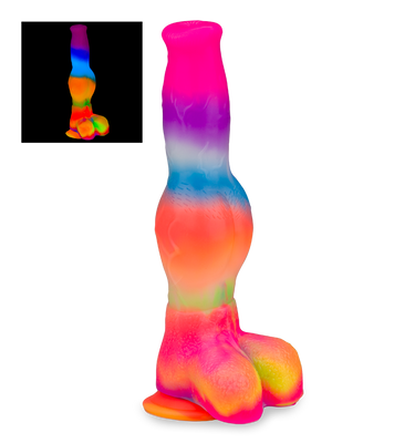 Dobermann glow-in-the-dark suction-cup dog dildo