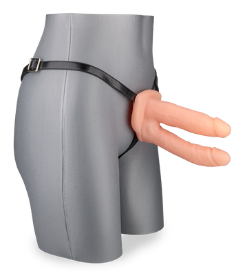 Double penetration hollow penis sleeve