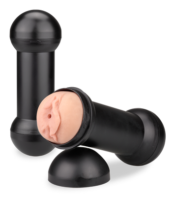 Double-sided vagina and mouth masturbator