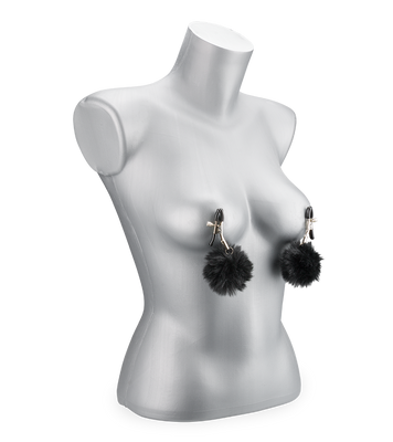Faux fur nipple clamps