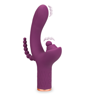 Funky triple stimulation rabbit vibrator