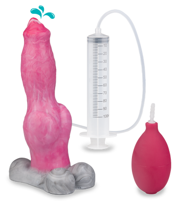 German Shepherd ejaculating dog dildo