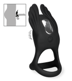 Giver triple cock ring with clit stimulator