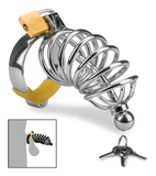 Guantanamo penis chastity cage and urethra plug