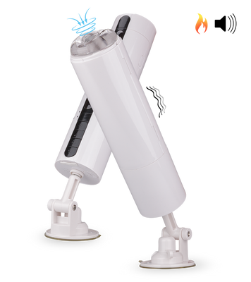 Heated blow job masturbator with audio function