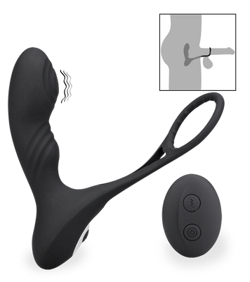 Hero vibrating prostate massager with cock rings