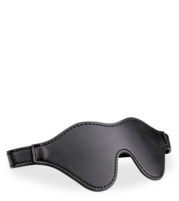 High-coverage faux leather BDSM mask