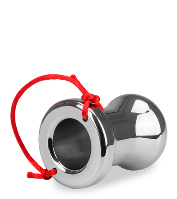 Hollow anal plug with withdrawal string