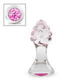 Jewel glass butt plug