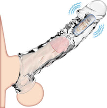 Load image into Gallery viewer, Double Signal Vibrating Penis Sleeve Cock Ring